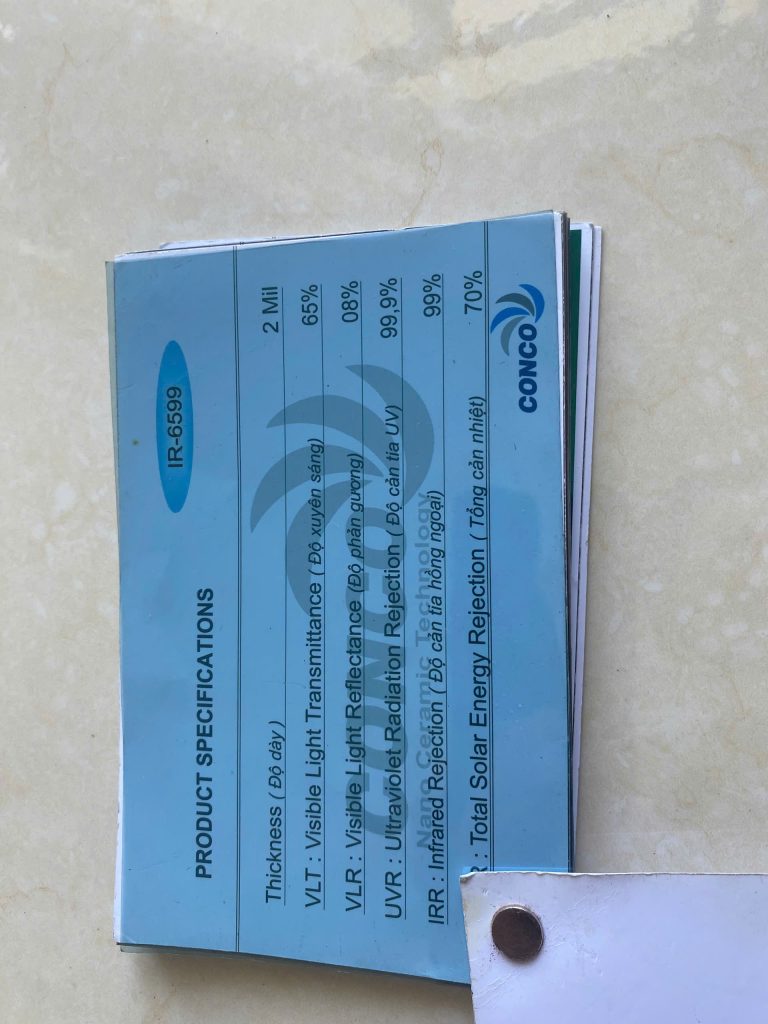 Phim cách nhiệt mã IR 6599